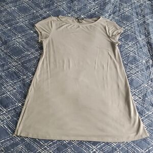 Soft Gray Bateau Neck Tunic Top